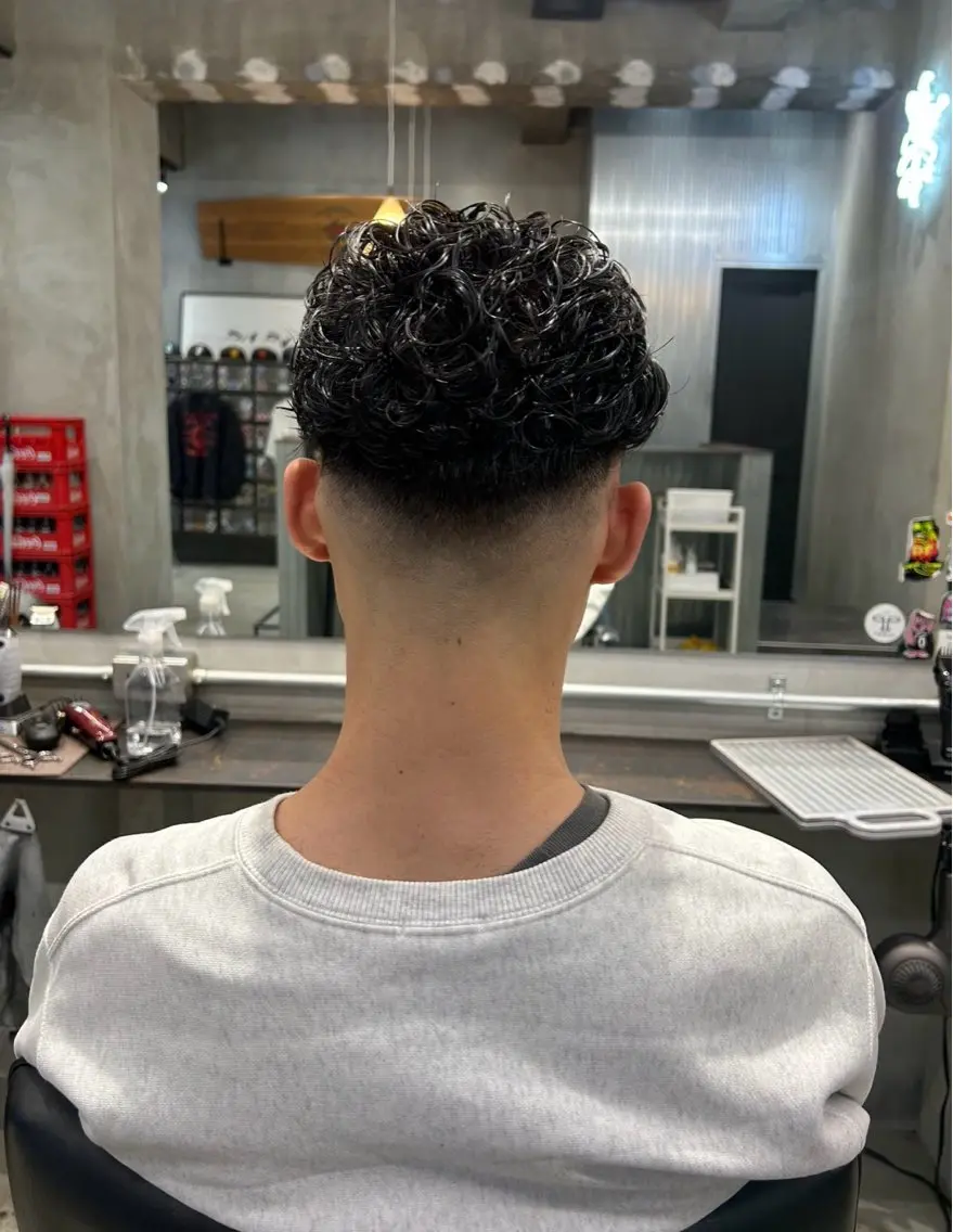 ミディアム ミディアムパーマ カット パーマ 【明大前フェード/ メンズパーマ/岳】のヘアスタイル
