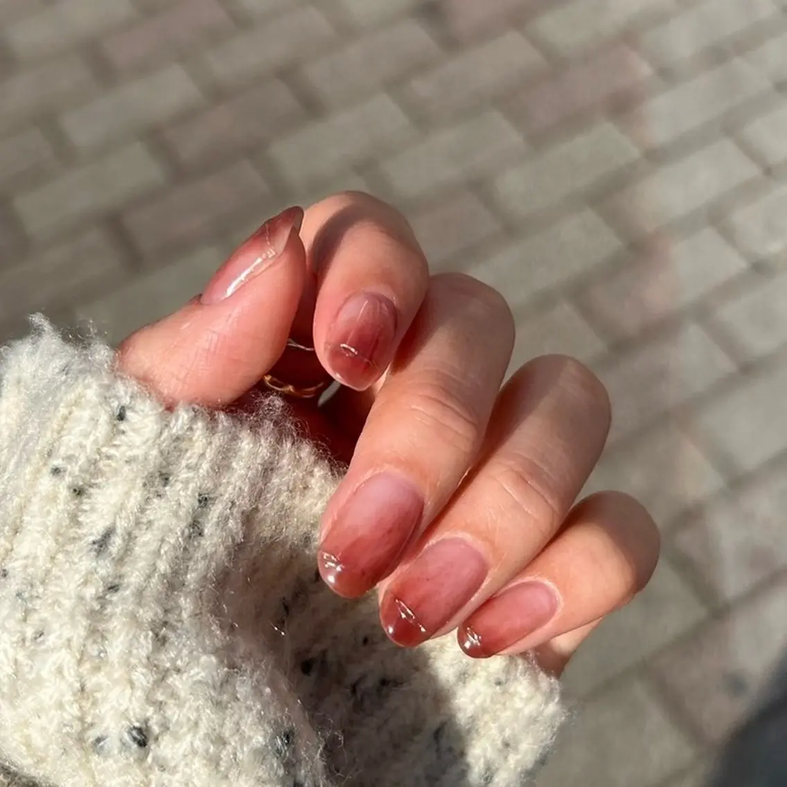 ネイル ボルドー ハンドネイル nail◯ petitnanoのネイルデザイン