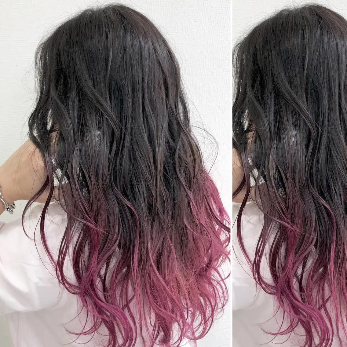 セミロング カラー JuNブリーチに 縮毛矯正するプロのヘアスタイル