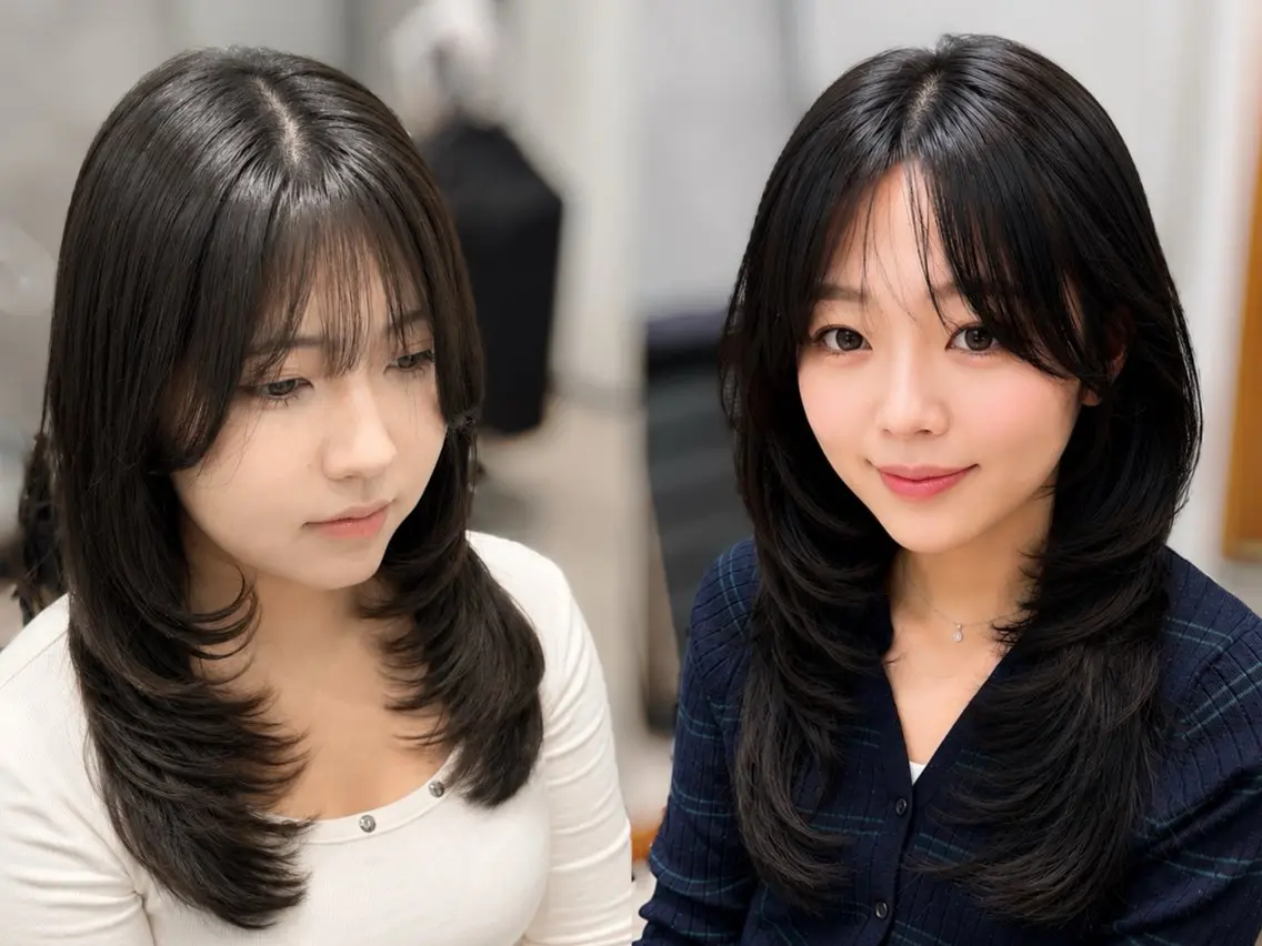 ロング MIHO ハイレイヤーのヘアスタイル