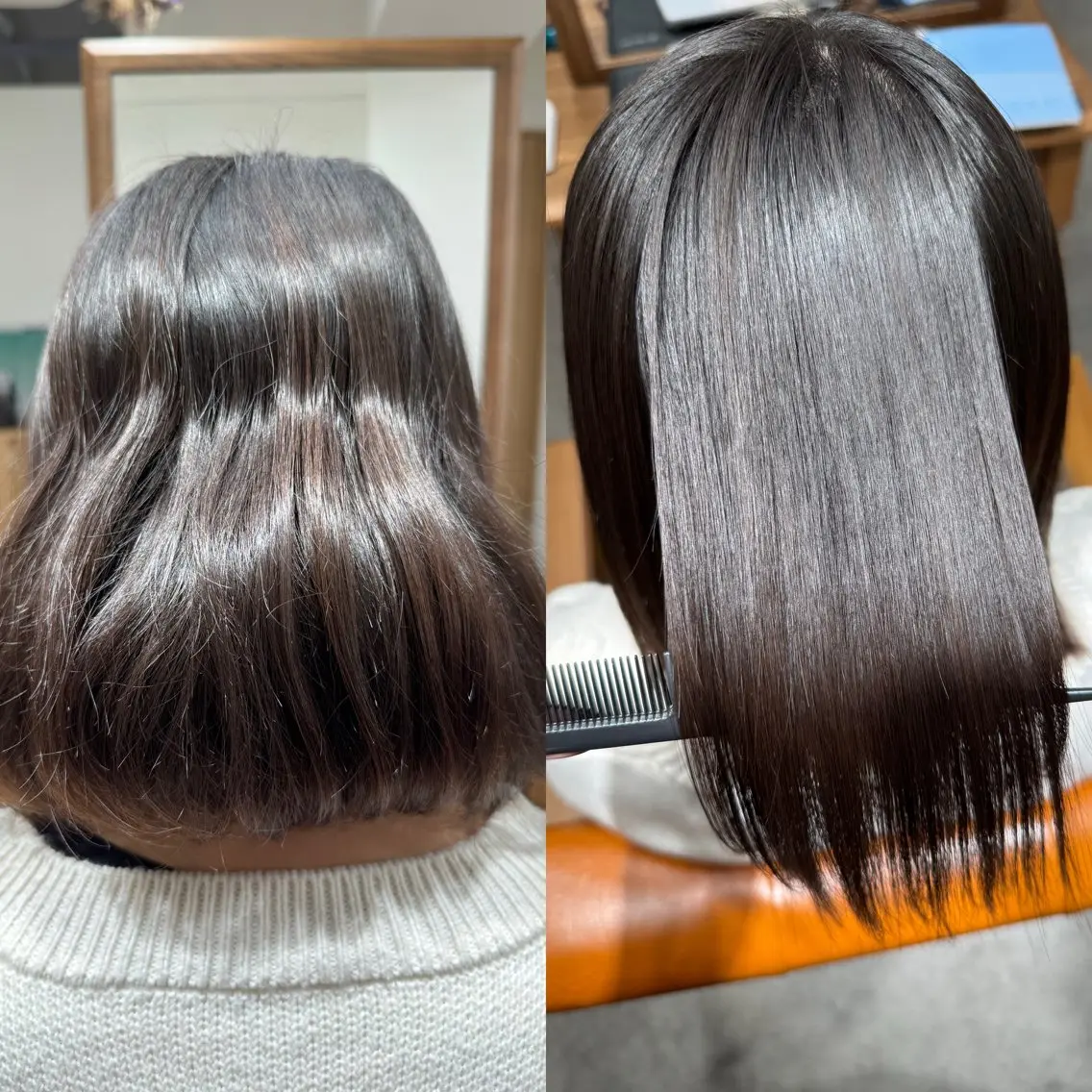 ミディアム 縮毛矯正 トリートメント 髪質改善縮毛✨ 泉谷彪芽のヘアスタイル