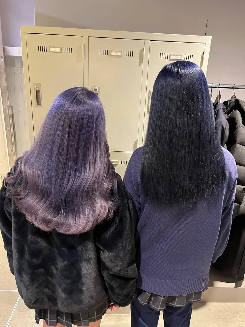 セミロング ヘアカラー トリートメント ヘッドスパ ヘアセット 寒色/ベージュヘア ブリーチありMiOのヘアスタイル