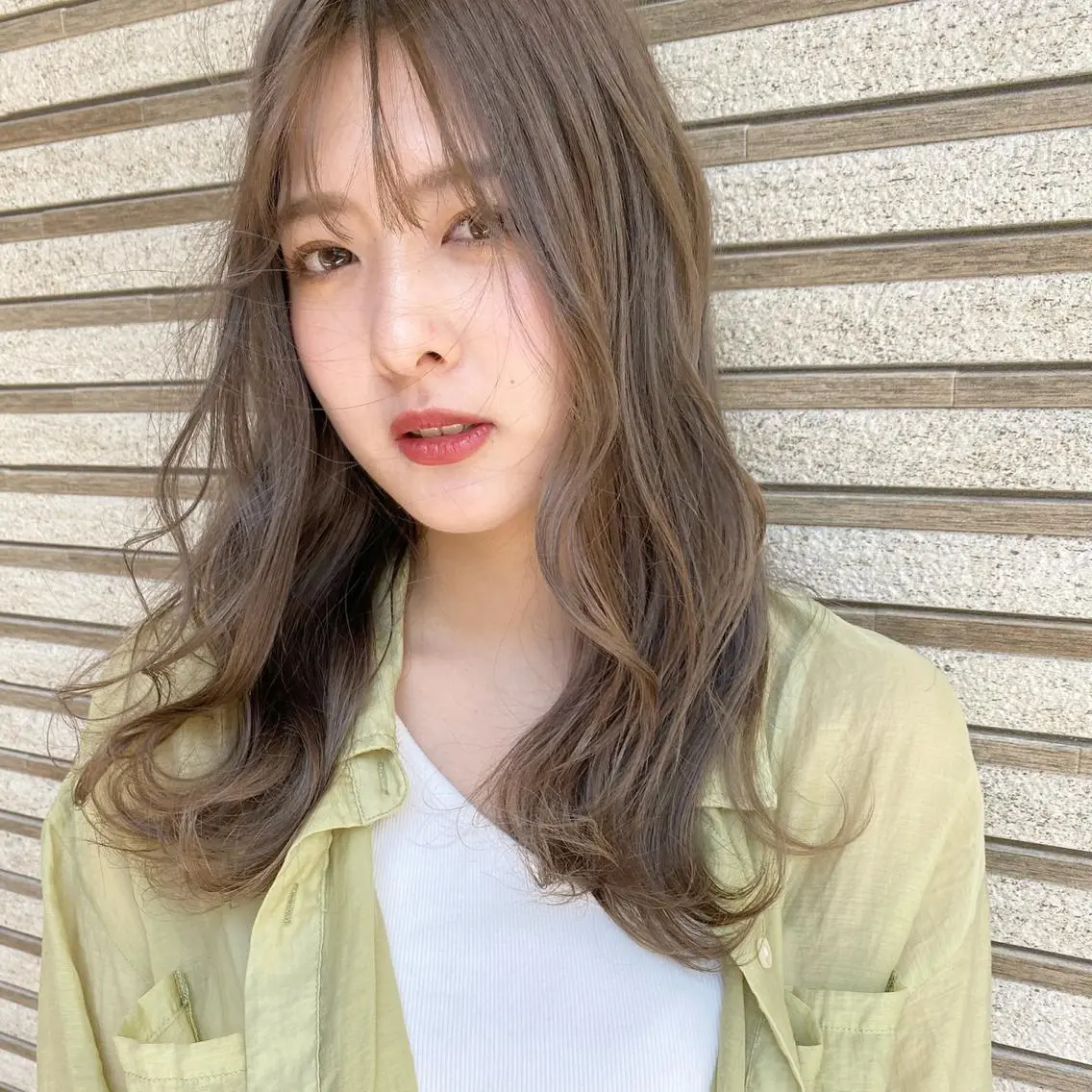 ミディアム カラー カット パーマ トリートメント キタダ ヒロキのヘアスタイル