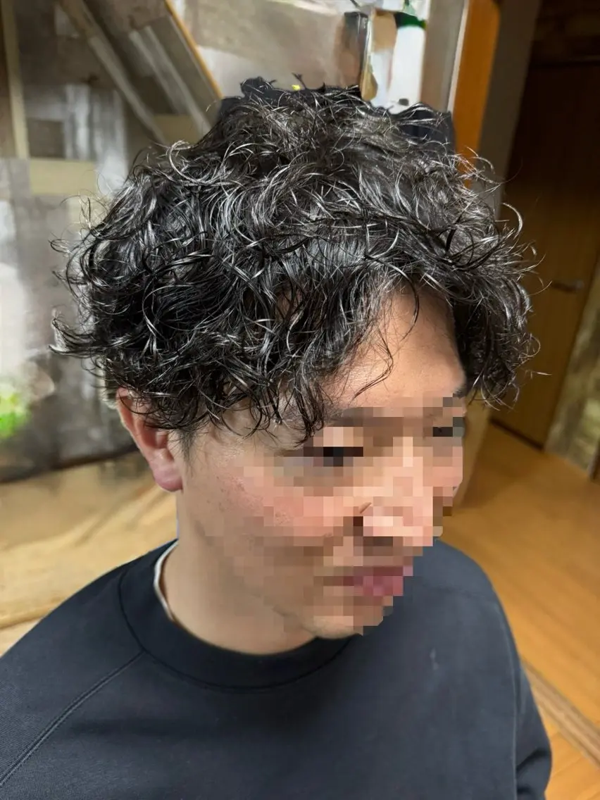 ショート パーマ メンズ メンズパーマ カット パーマ メンズ特化型/永井 友貴のヘアスタイル