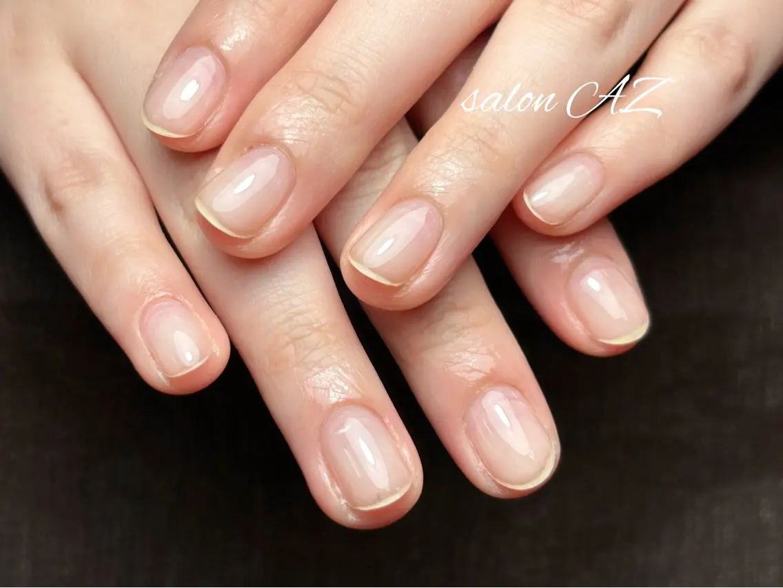 ネイル アートネイル 長さ出し フットネイル フレンチネイル ジェルネイル ハンドネイル salon AZのネイルデザイン