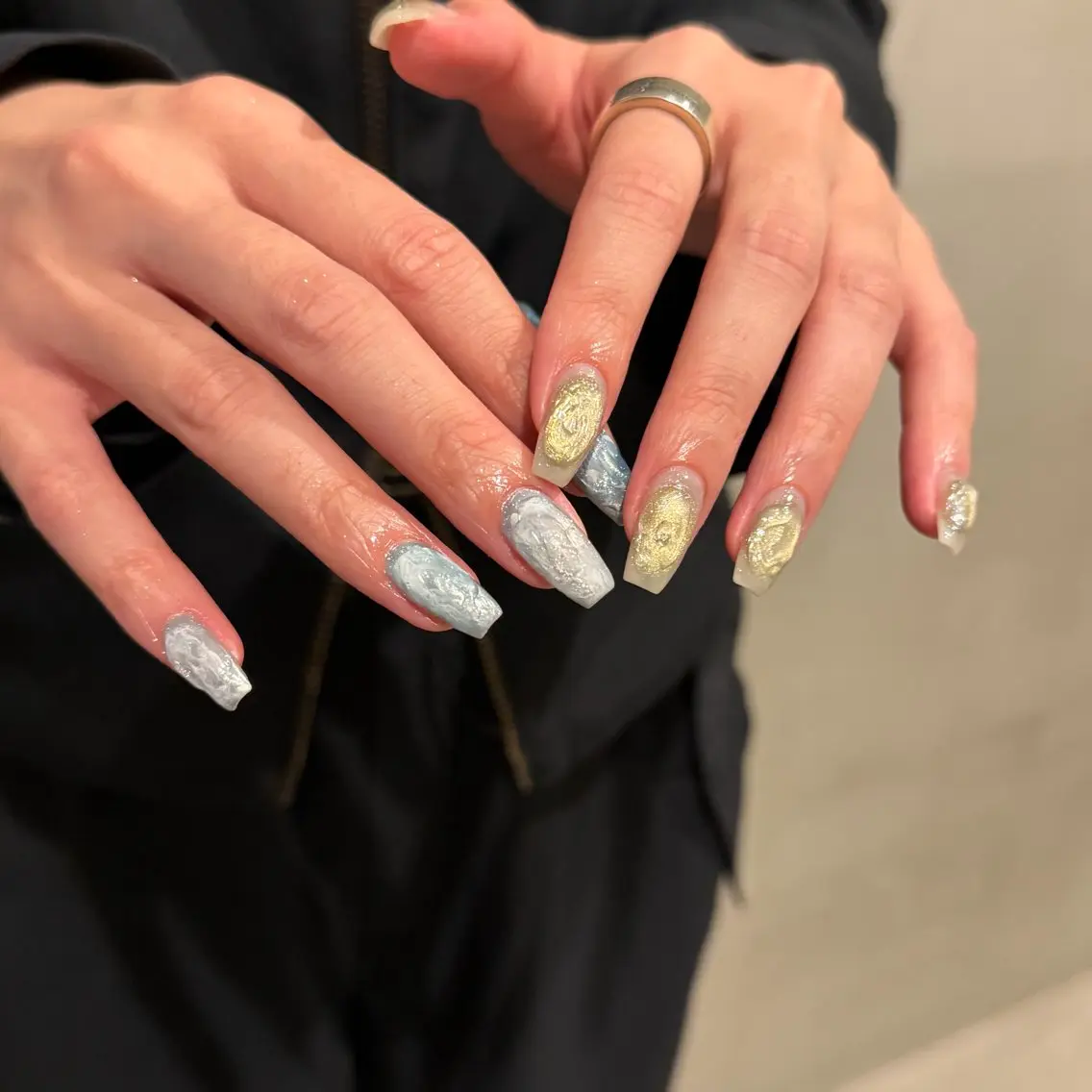 ネイル ニュアンスネイル ハンドネイル ʀᴀɪ ɴᴜᴀɴᴄᴇのネイルデザイン