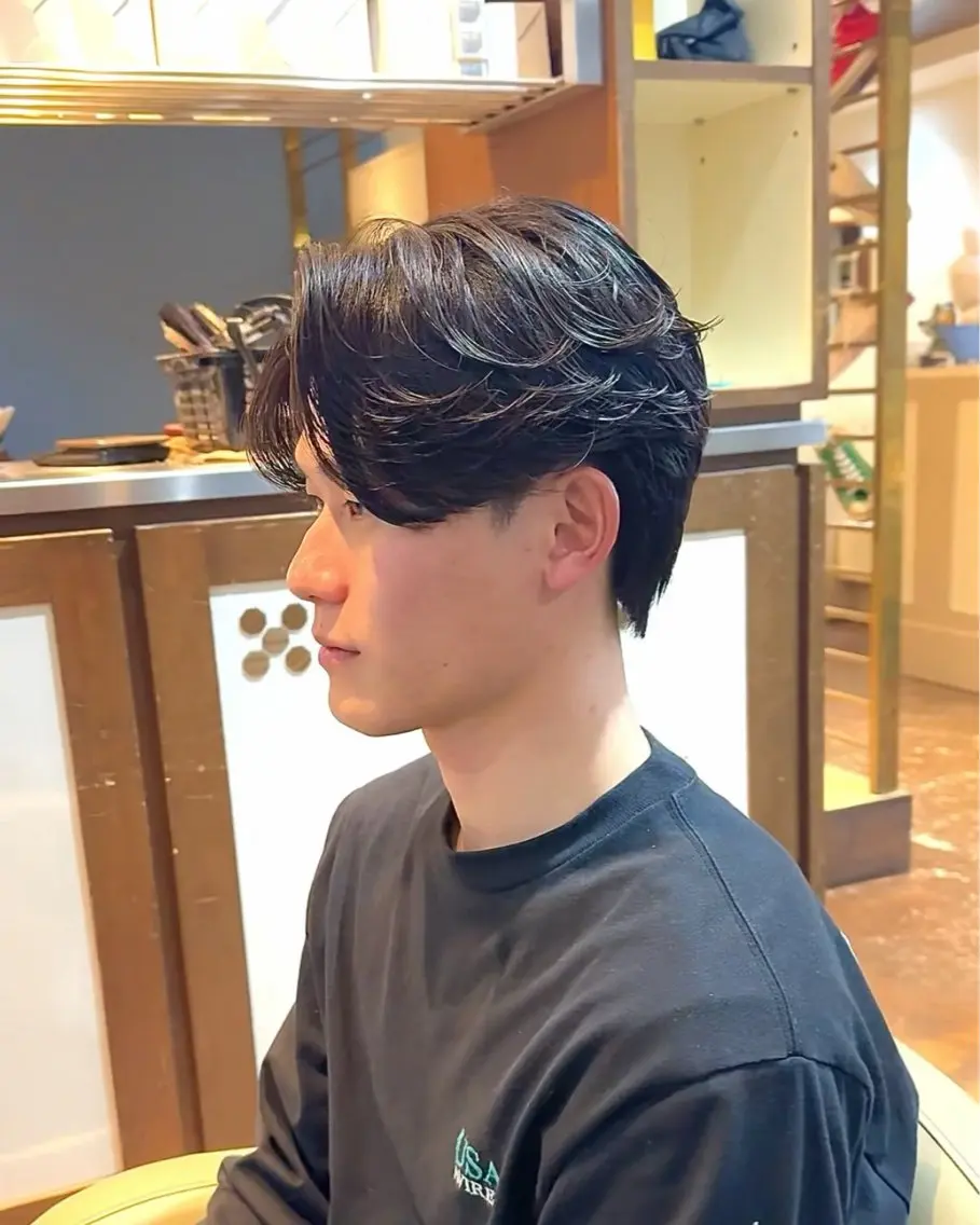メンズ カット パーマ 原田 黎也のヘアスタイル