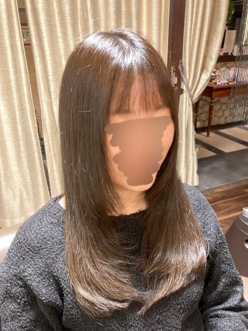 セミロング カラー 透明感カラー レイヤーカット 🌙パーマ 照井🌙のヘアスタイル