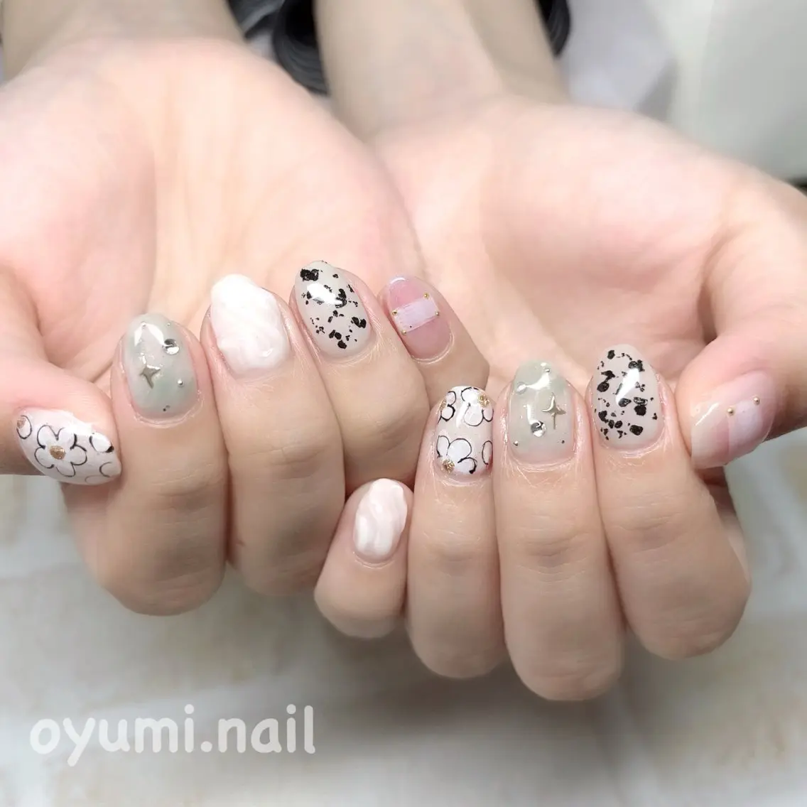 ネイル 韓国ネイル ニュアンスネイル ハンドネイル takanashi yumiのネイルデザイン