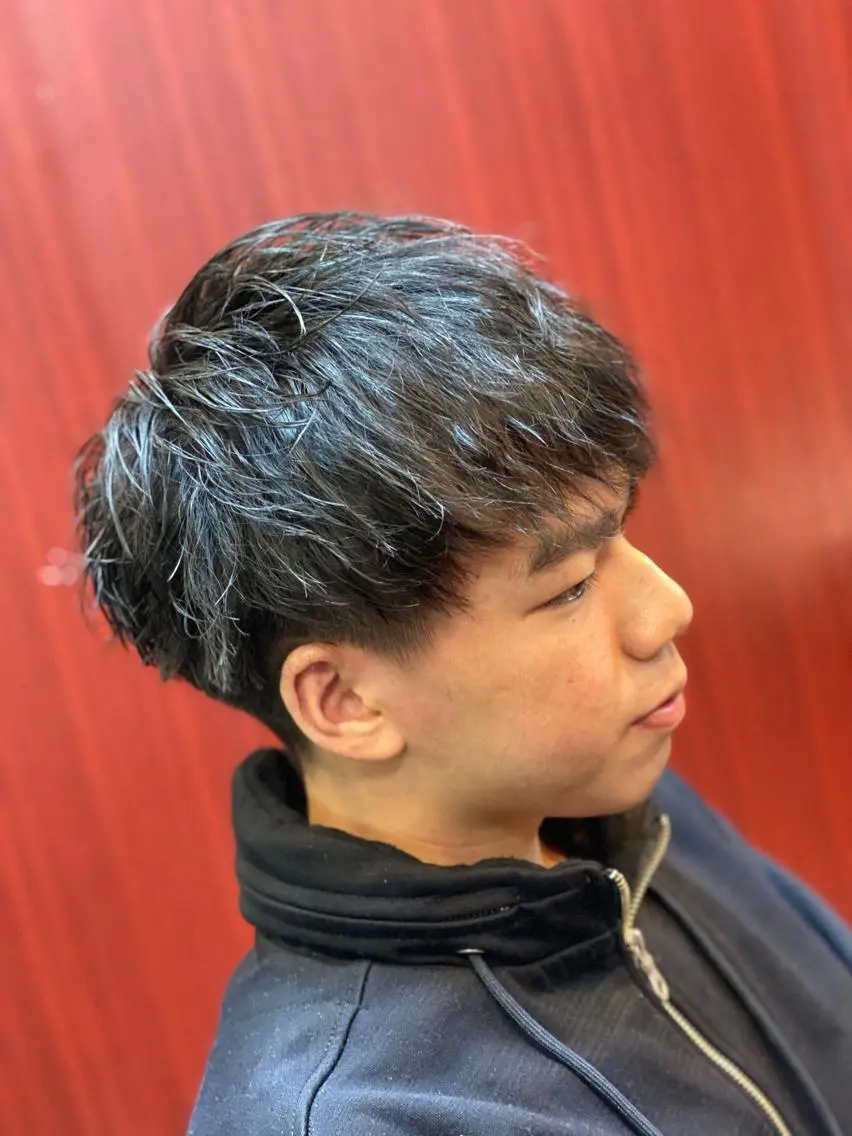 メンズカット&ツイストパーマ&セットの写真