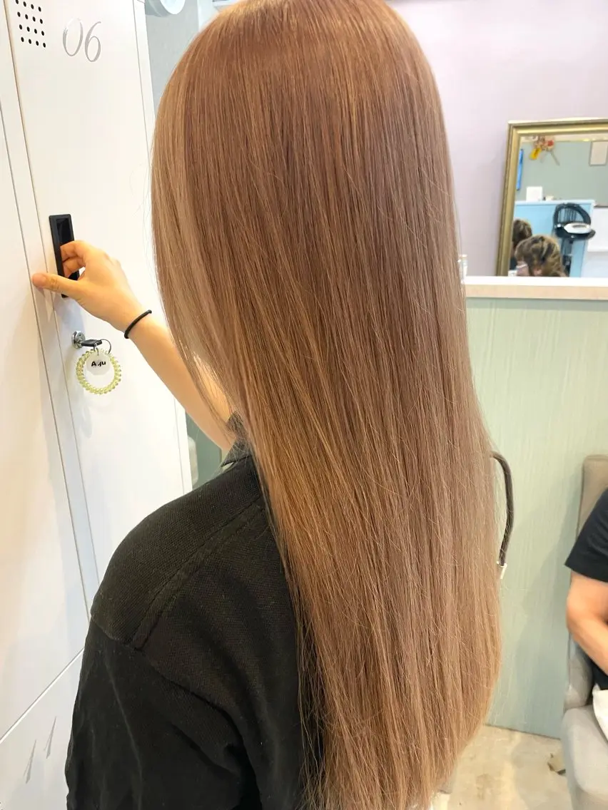 ロング カット ヘアカラー 縮毛矯正 トリートメント 髪質改善/縮毛矯正/ 梶原陸のヘアスタイル