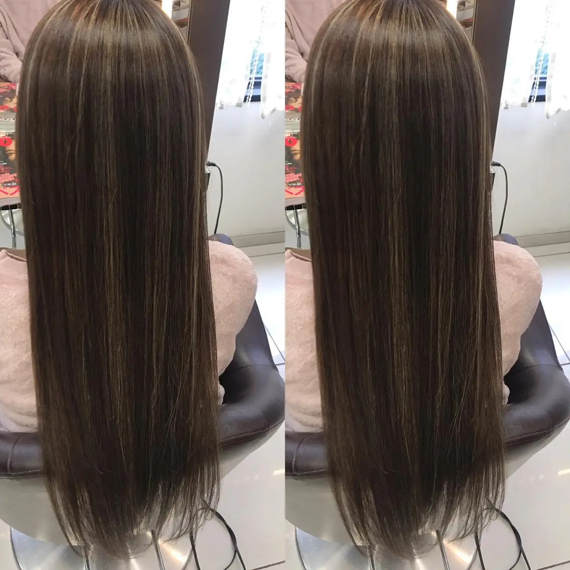 ロング ハイライト カット ヘアカラー トリートメント 羽エクステ🩷 🤍まき🤍のマツエク・マツパデザイン