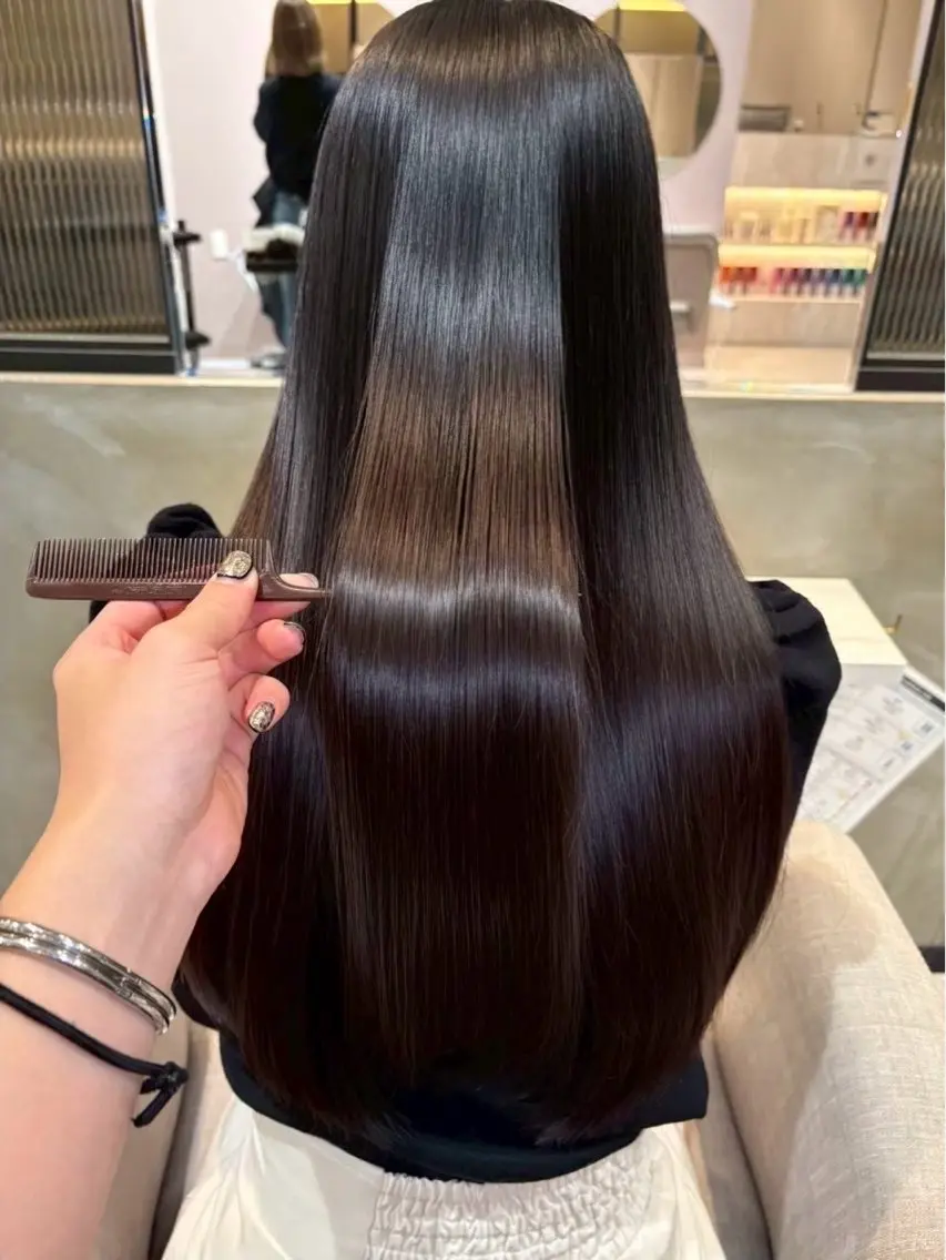 ロング 縮毛矯正 🫧ナチュラル矯正 /カラー🫧あやりのヘアスタイル