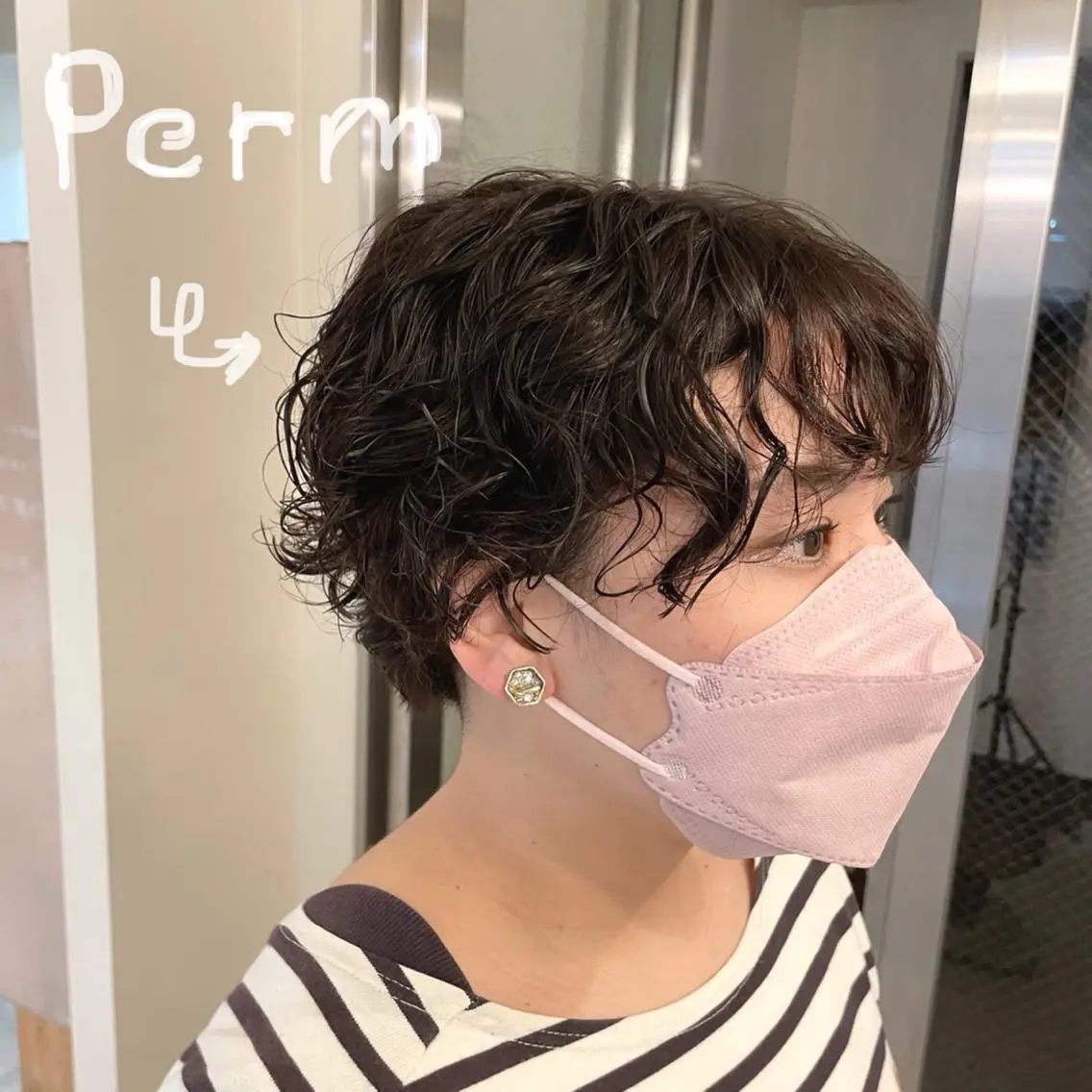 ショート カット パーマ ボブウルフ/ボブ Satsuki【名駅のヘアスタイル