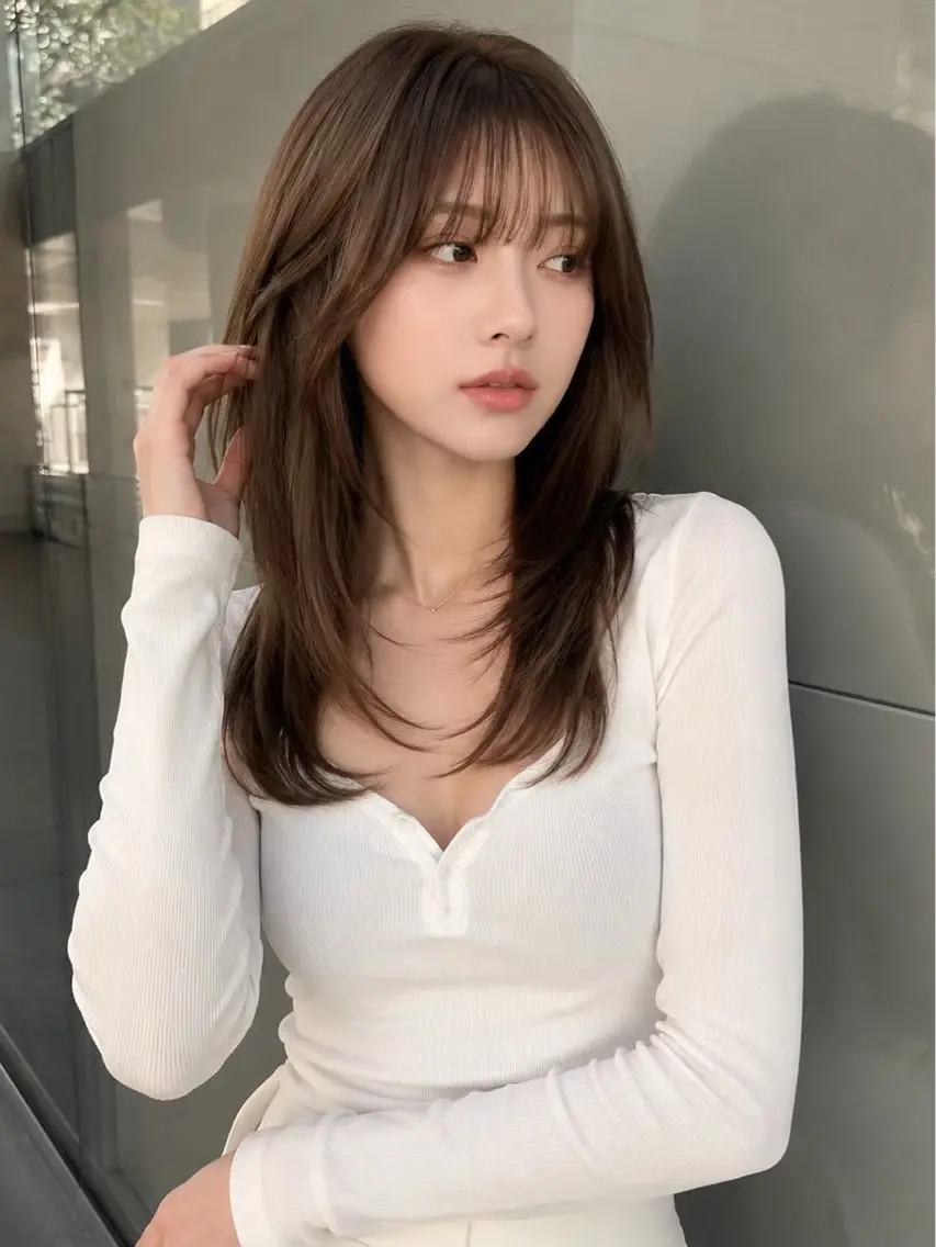 ミディアム カラー ブラウンカラー ナチュラルブラウン ヘアカラー izumi /透明感カラーのヘアスタイル