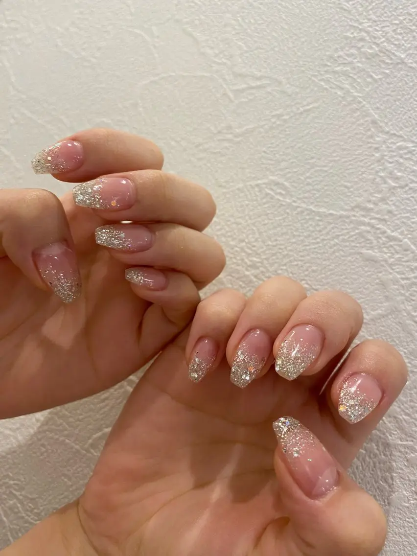 ネイル グラデーション ラメ(グリッター) ラメグラデーション ハンドネイル Ann nailのネイルデザイン