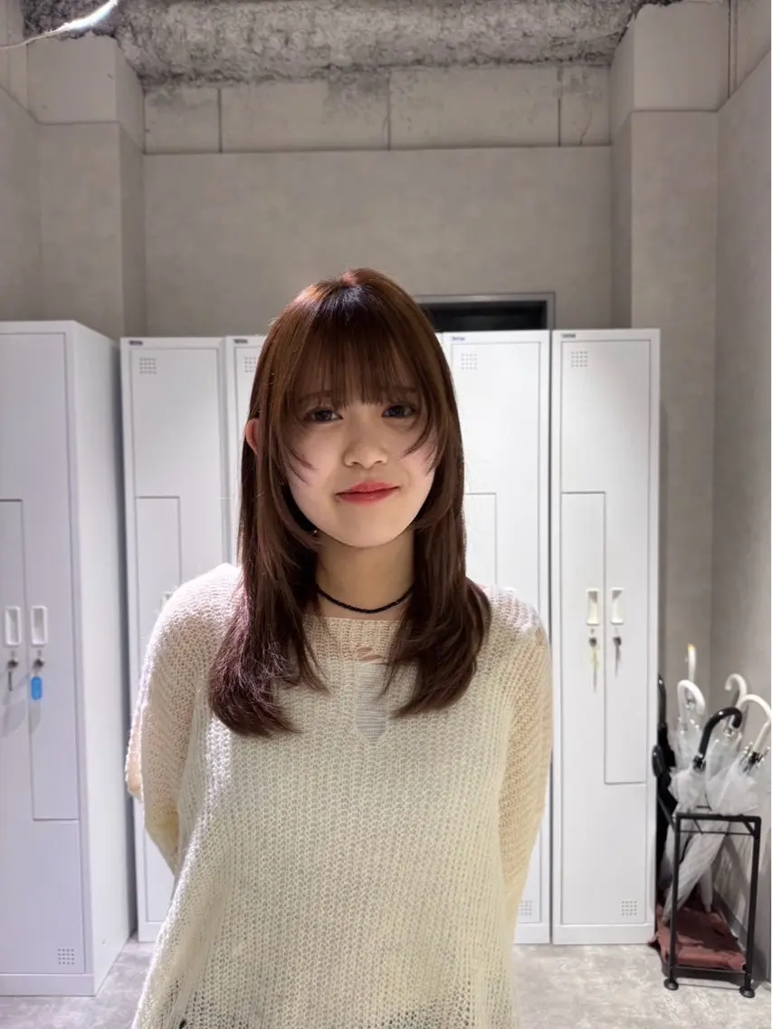 セミロング モデル募集中/西梅田 naruka🍏のヘアスタイル