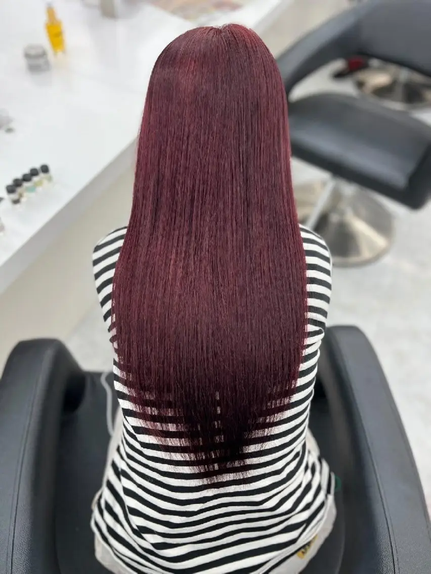 カラー 黒髪 卒業式のヘアスタイル 縮毛矯正 ヘアカラー 🍒renka🍒 ボブ/ショート/暖色のヘアスタイル