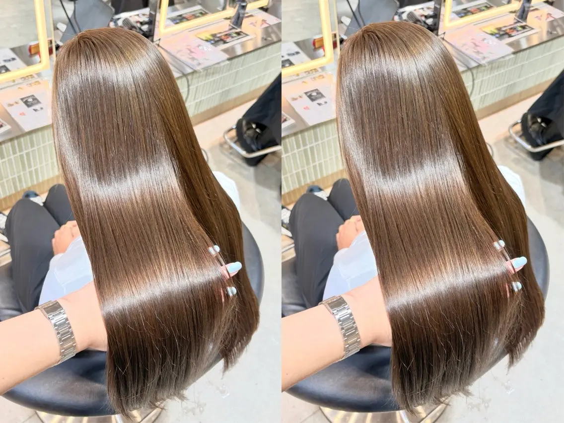 ロング カット ヘアカラー トリートメント 🩵縮毛矯正/ブリー チ/髪質改善/いつかのヘアスタイル