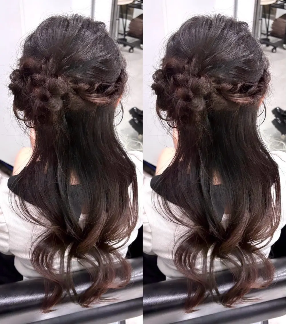 【早朝8時30分〜🔆】60minふわふわヘアアレンジ🤍の写真