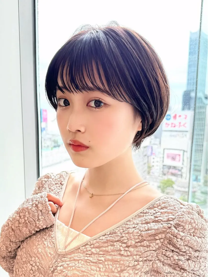 ショート カラー カット ヘアカラー トリートメント 💍新宿ショート 💍岩田莉奈のヘアスタイル