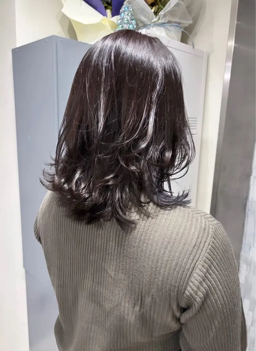 N.ツヤツヤカラー🩷➕4STEPハホニコトリートメント🫧➕ヘッドスパサービス✨の写真