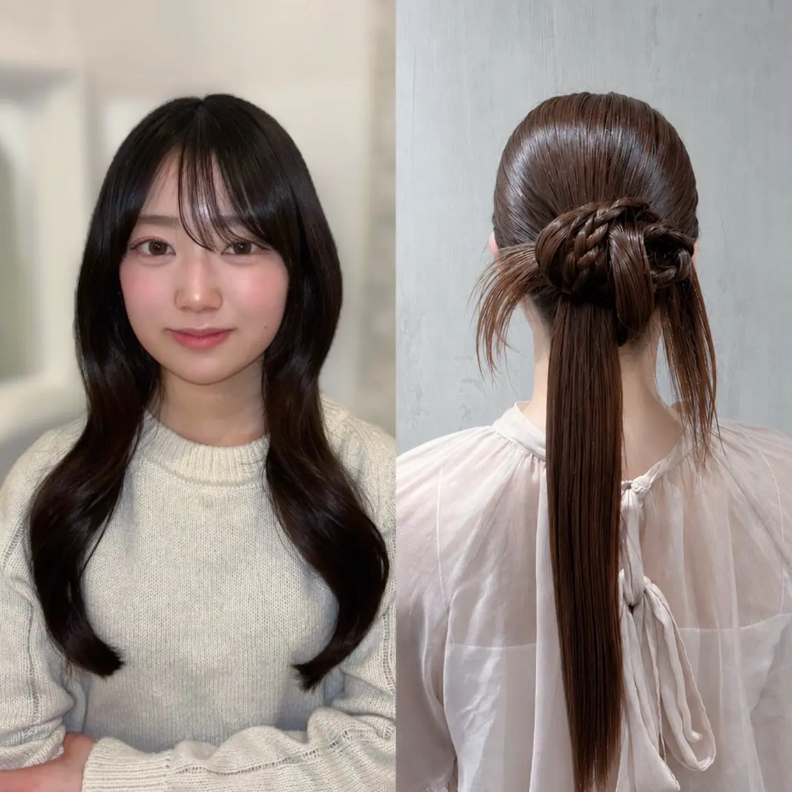 【カットモデル無料❣️】☪️カット+ヘアアレンジ💕🪞ロング・ミディアム限定  ✂︎🫧補足説明をご覧下さい❕の写真