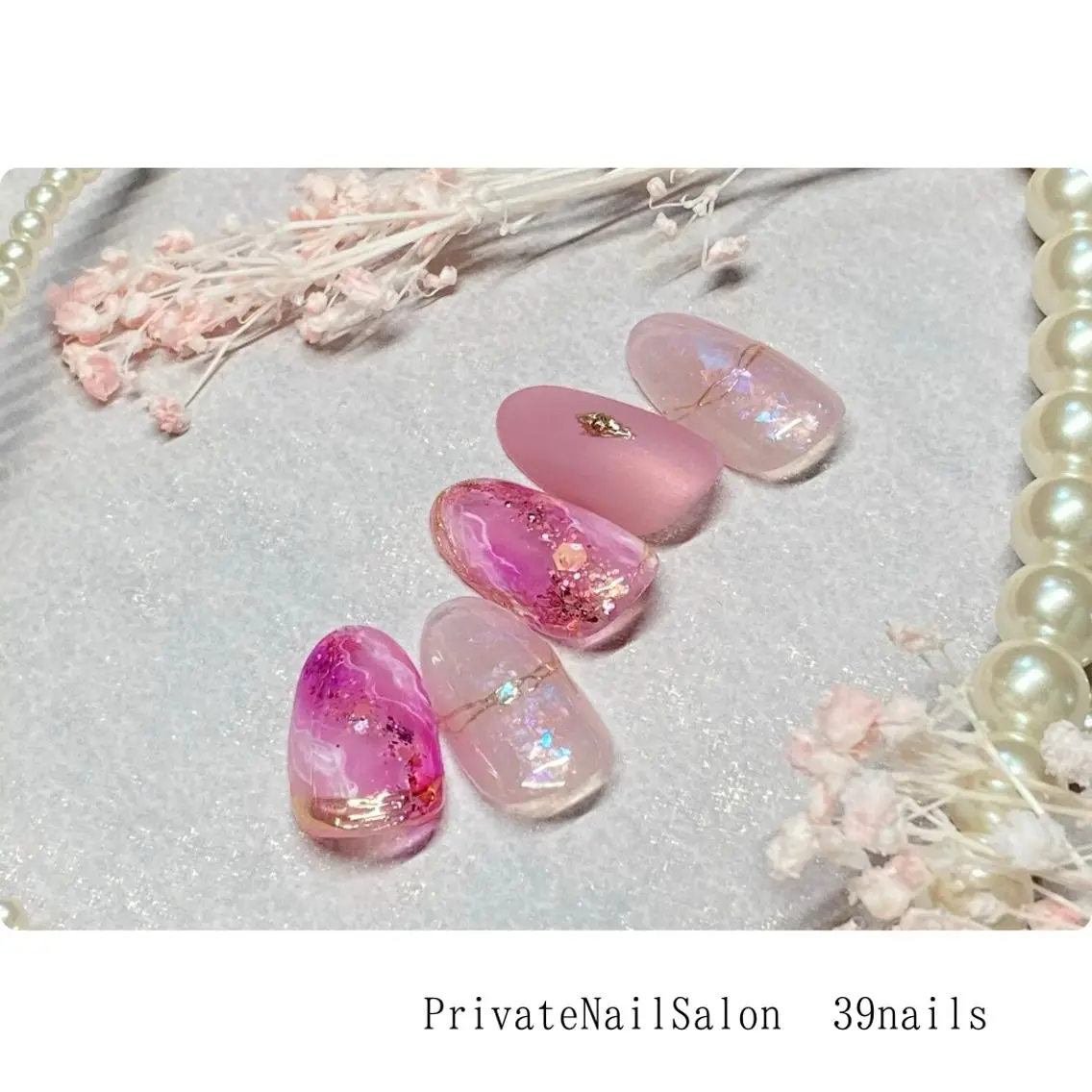 ネイル ニュアンスネイル オフィスネイル 夏ネイル 39-nails EharaMikuのネイルデザイン