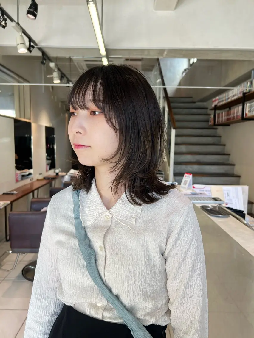 ミディアム 髪質改善 レイヤーカット 鹿児島美容室 NATSUKIのヘアスタイル