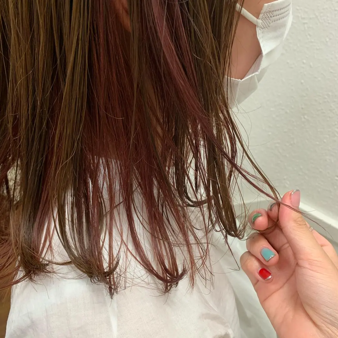 ショート カラー ヘアアレンジ サナ🌱 切りっぱなしボブのヘアスタイル