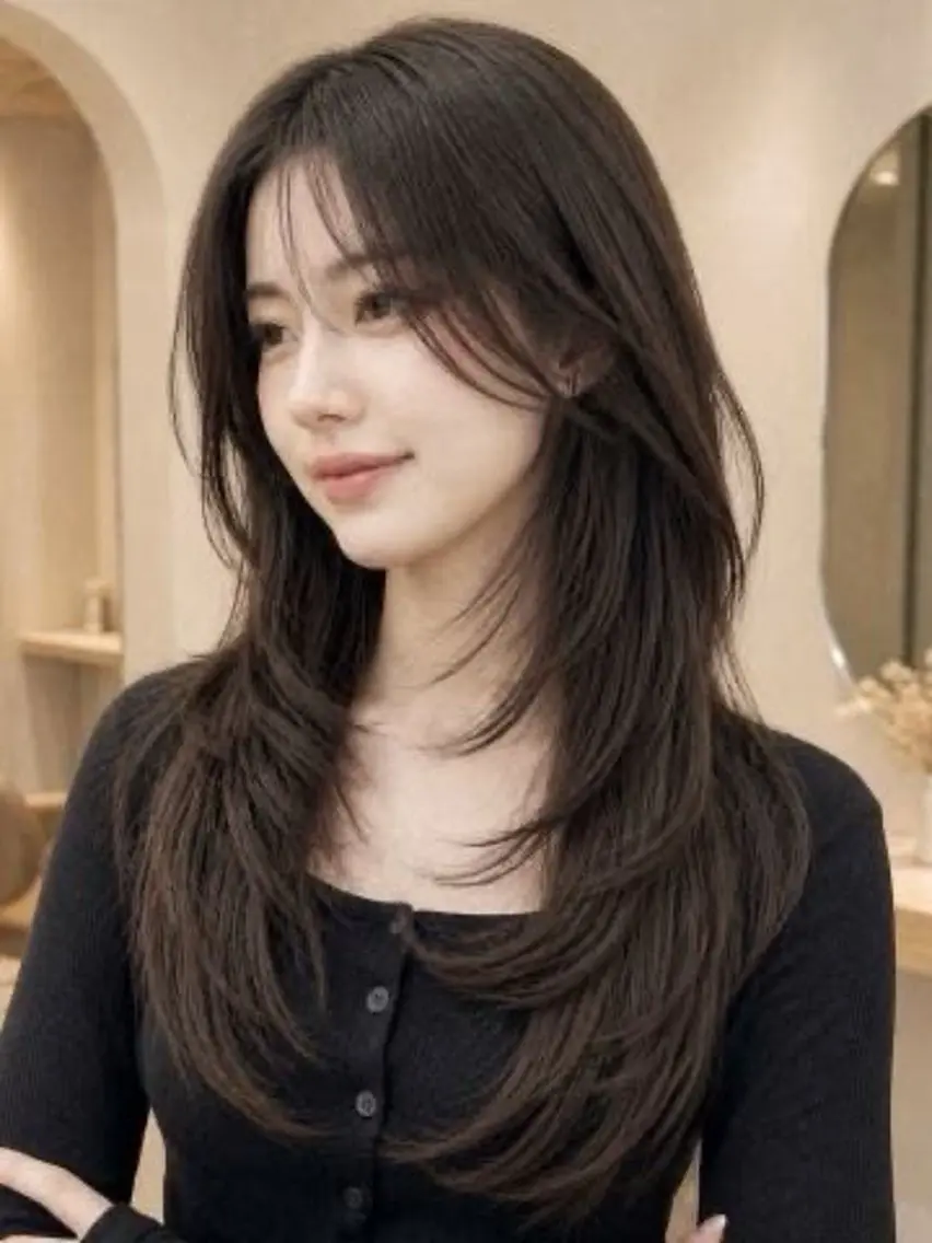 ロング 馬場 彩のヘアスタイル