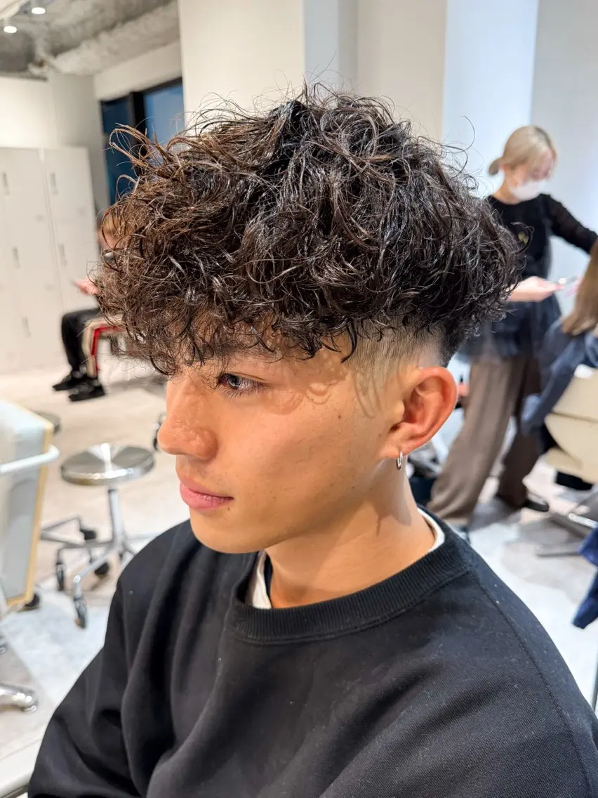 ショート パーマ メンズ カット パーマ メンズパーマ メンズ特化ryoのヘアスタイル