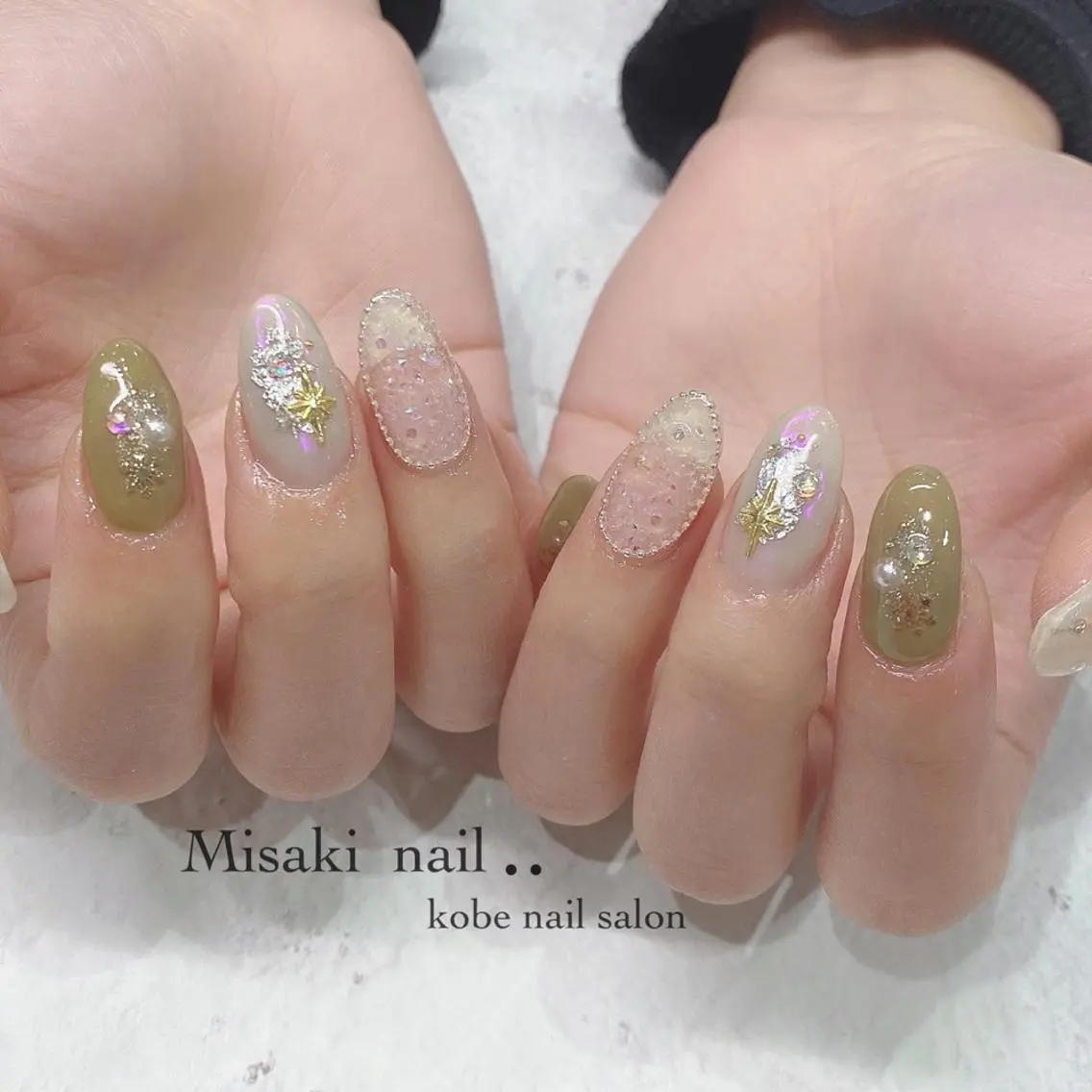 ネイル 韓国ネイル ワンホンネイル ハンドネイル nailsalon miinailsのネイルデザイン