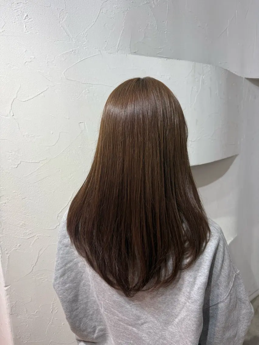 ロング カラー カット ヘアカラー Hikari／暖色／ ブラウンカラー🤍のヘアスタイル
