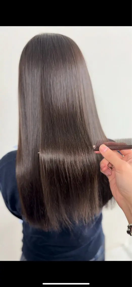 ロング りきと🦋河原町 縮毛矯正/艶カラーのヘアスタイル