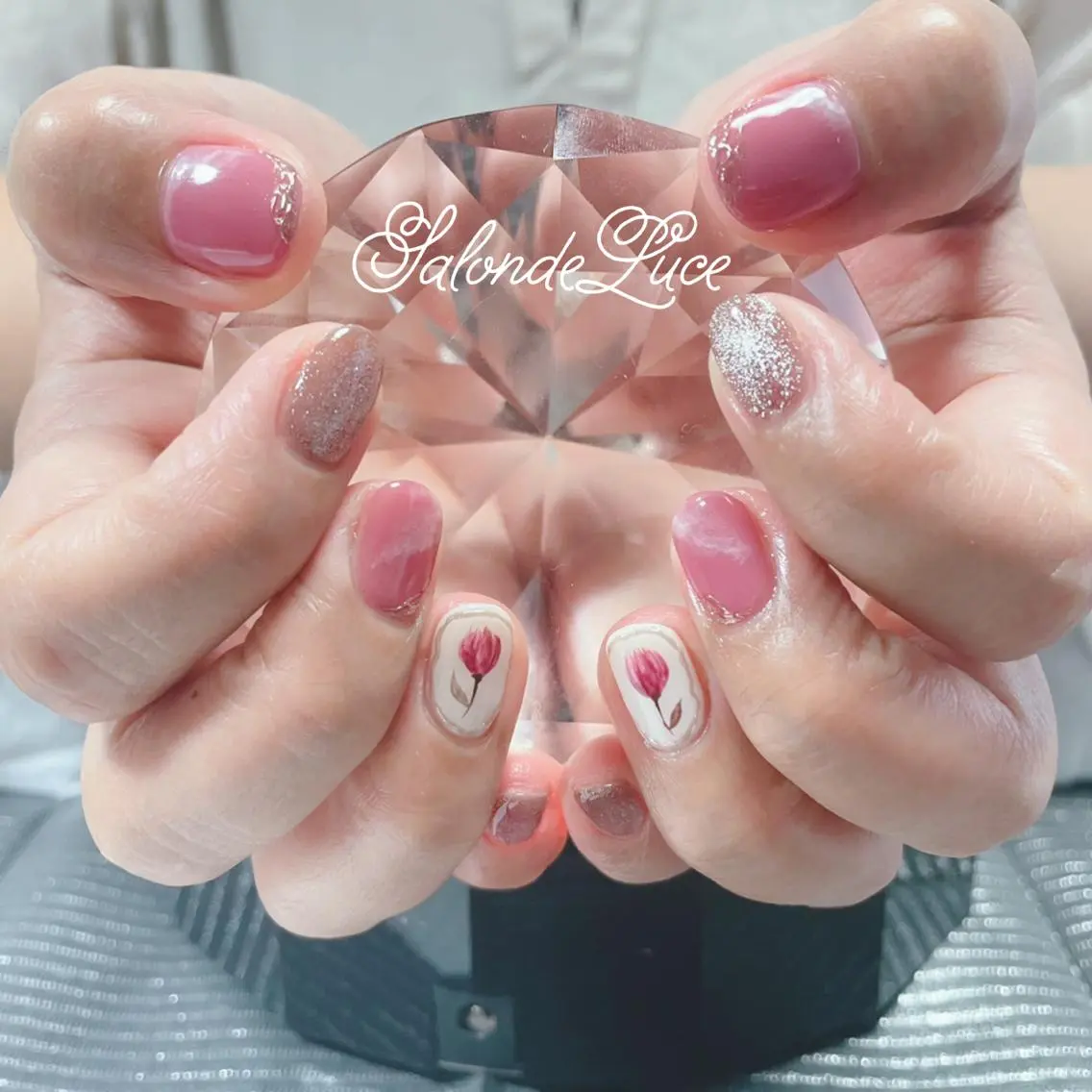 ネイル マグネットネイル ミラーネイル ハンドネイル Salon de Luceのネイルデザイン