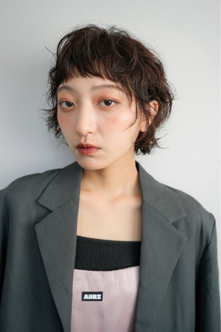 ショート カラー パーマ カット ヘアカラー パーマ ニュアンスパーマ /とやましゅうとのヘアスタイル