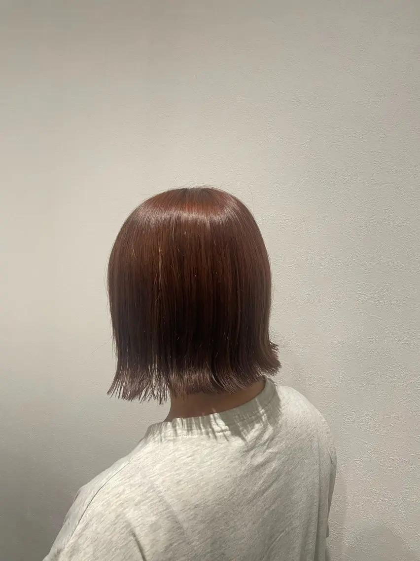 ショート カラー ブラウンカラー レッドカラー レッドブラウン 渋谷 夏稀のヘアスタイル