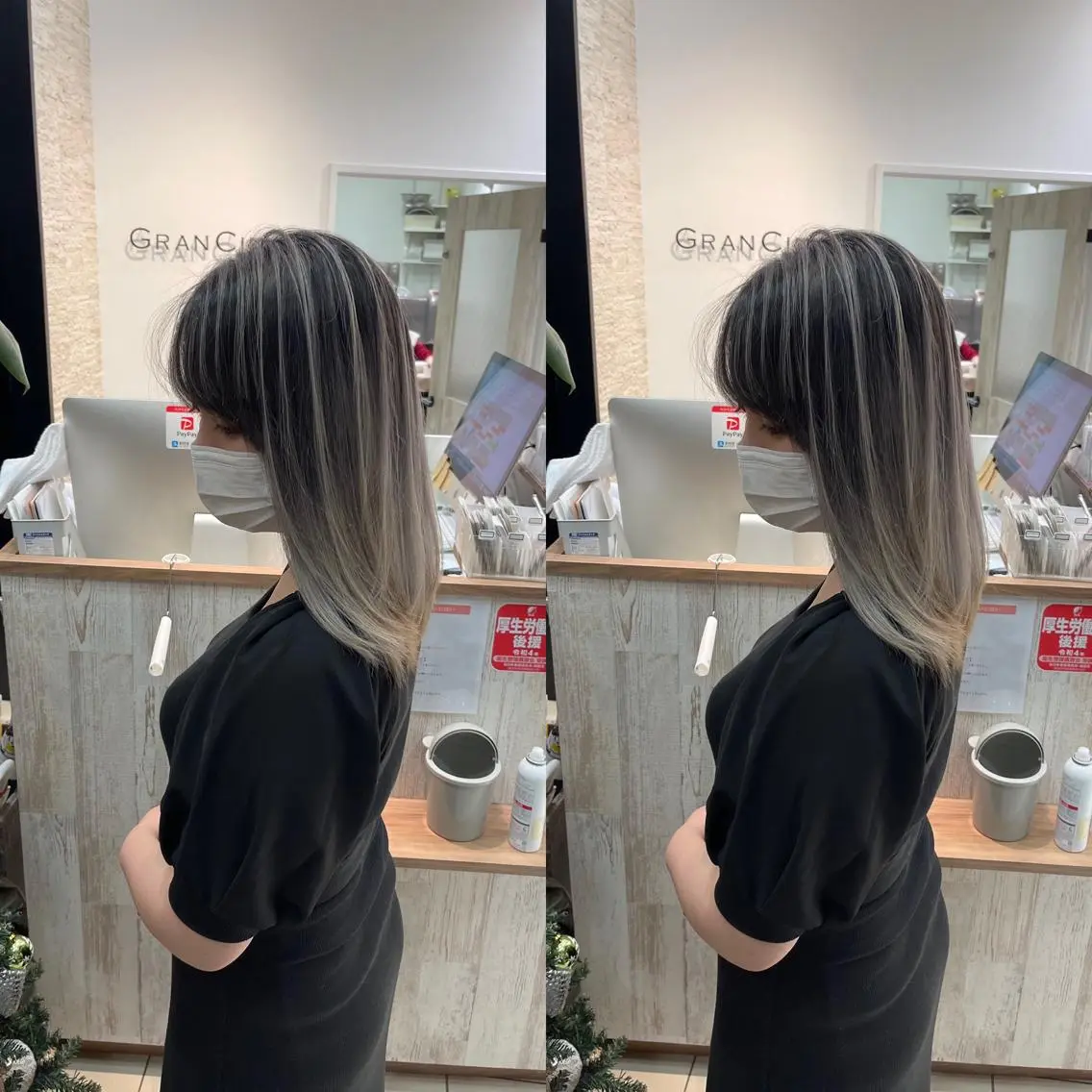 ミディアム ヘアカラー Y Uのヘアスタイル