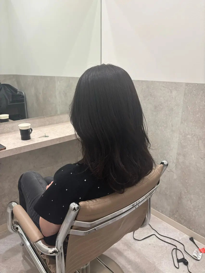 セミロング カラー カット ヘアカラー トリートメント サトウヒロヤ✨全年代 大歓迎✨銀座→金沢のヘアスタイル