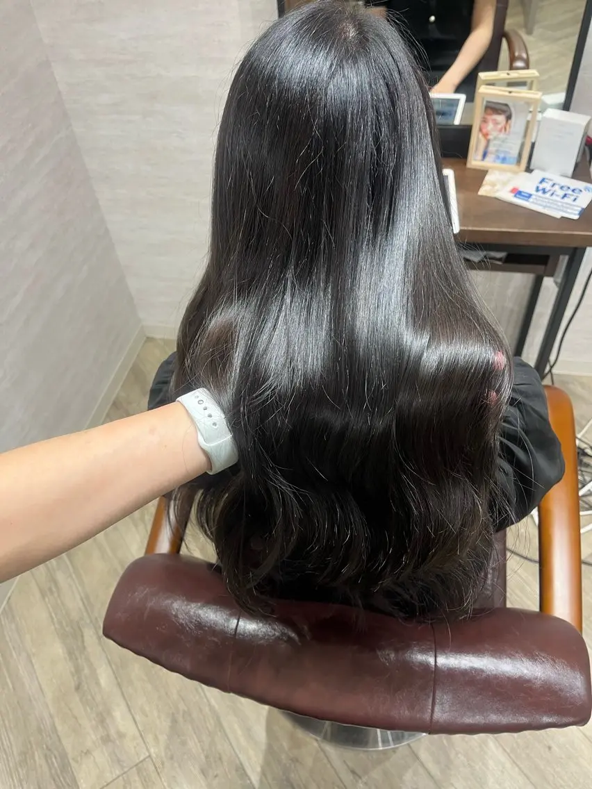 ロング カラー アッシュ ラベンダーカラー ラベンダーアッシュ 🫧ぷる艶カラー🫧 Yuubi🦩のヘアスタイル