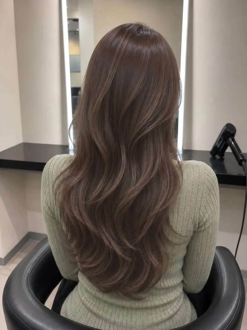 ミディアム カラー ブラウンカラー トリートメント 🌈ウルトワ水素 髪質改善naru🌈のヘアスタイル