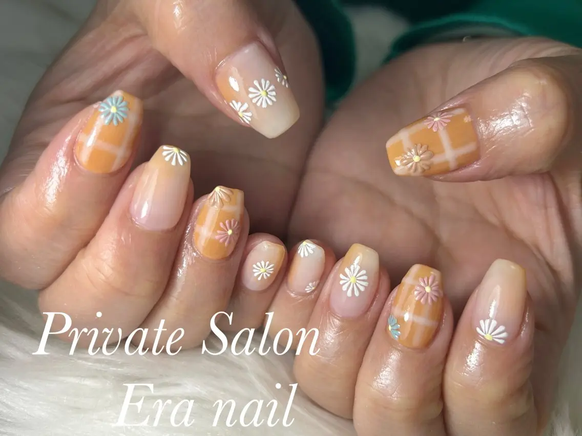 ネイル 持ち込み 春ネイル ハンドネイル Era nailのネイルデザイン