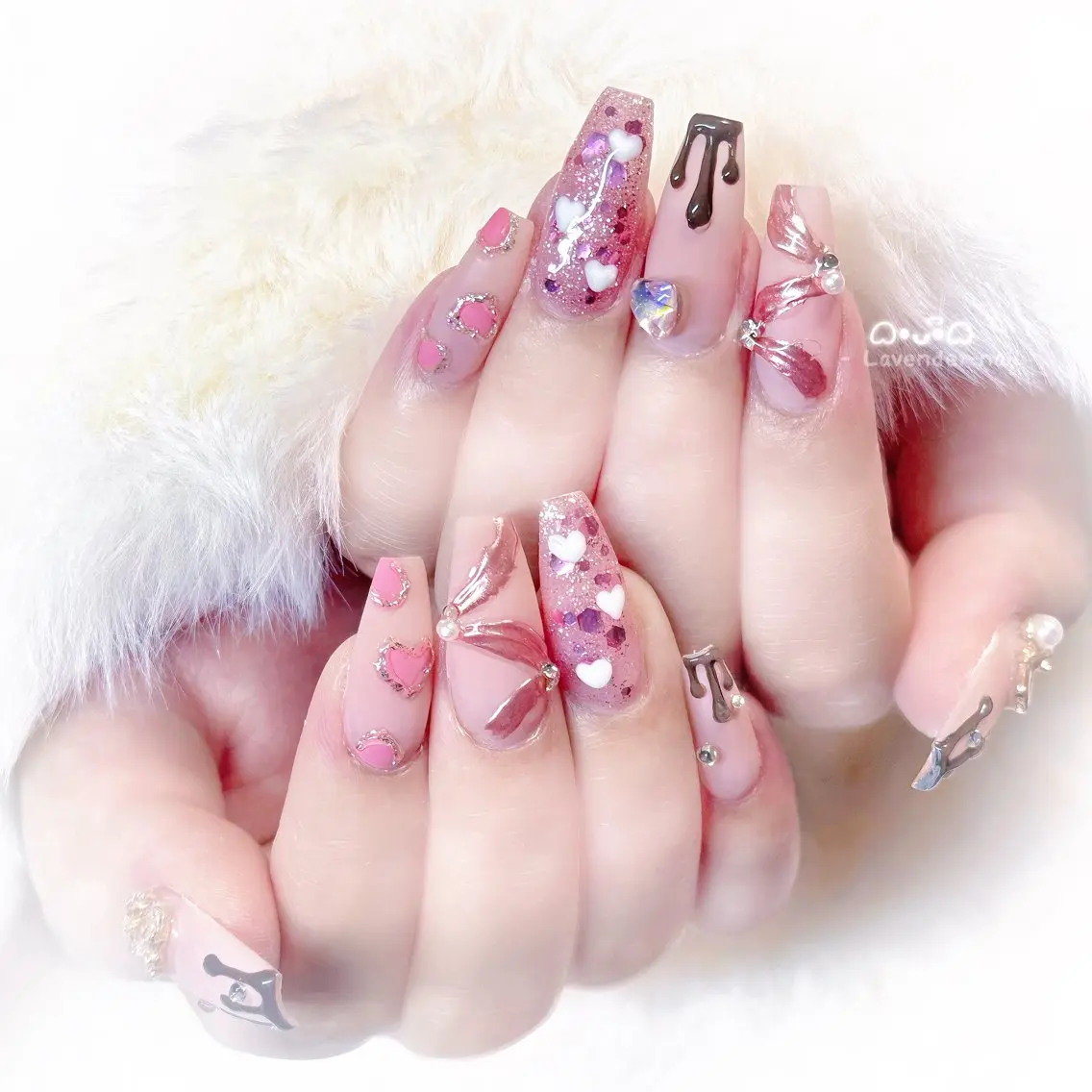 ネイル ハンドネイル Lavender nail·中島公園のネイルデザイン