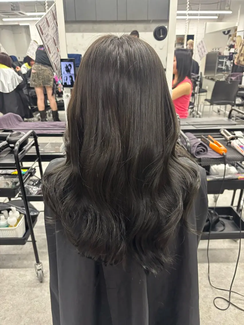 ロング ヘアカラー 縮毛矯正/ブリーチな しラベンダー/心優のヘアスタイル