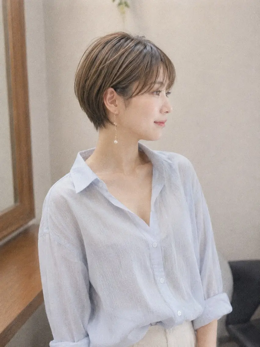 ショート カラー ショートヘア SLASHオオデミズ シュンジのヘアスタイル