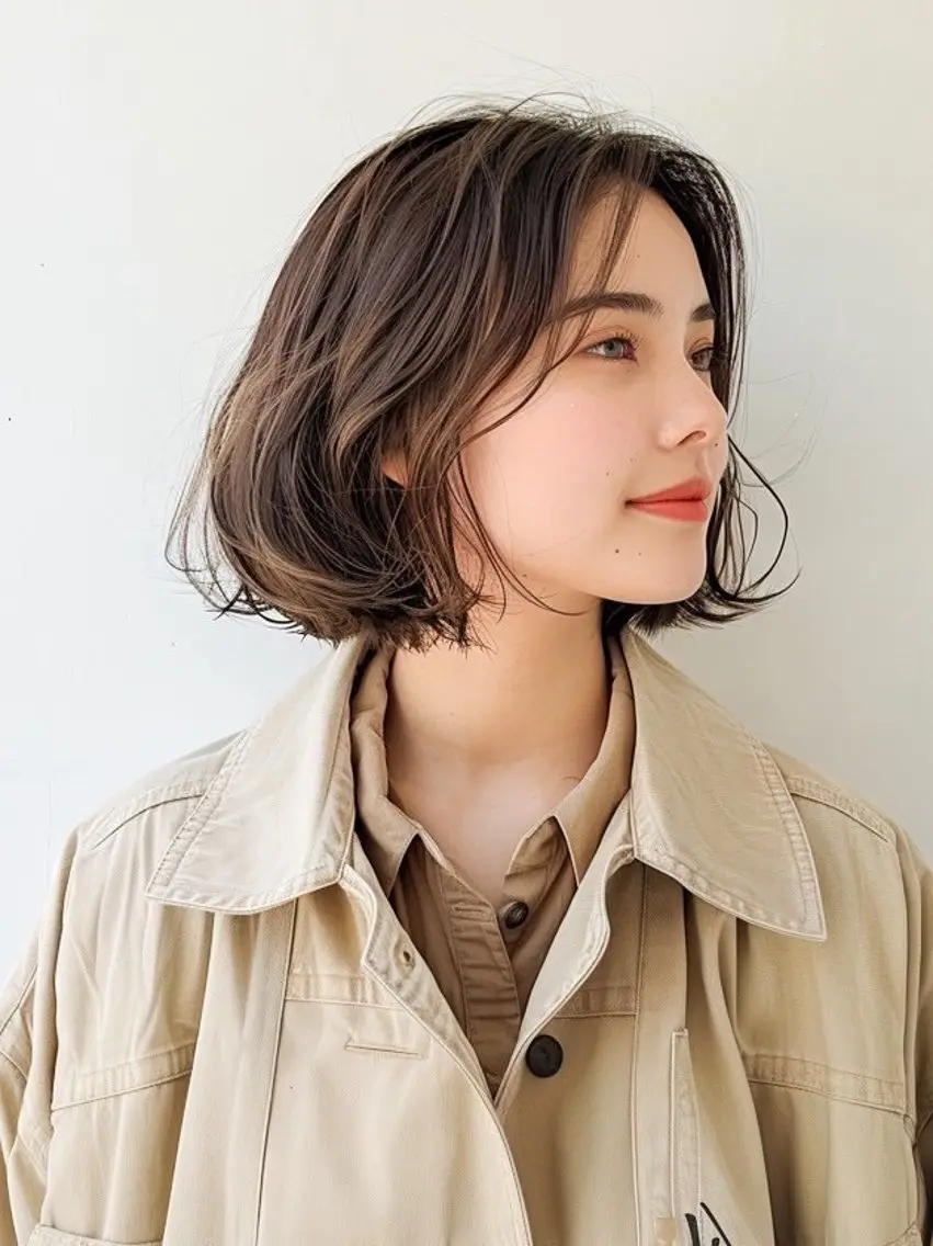 ショート カット ヘアカラー トリートメント eMii. 鎌倉のヘアスタイル