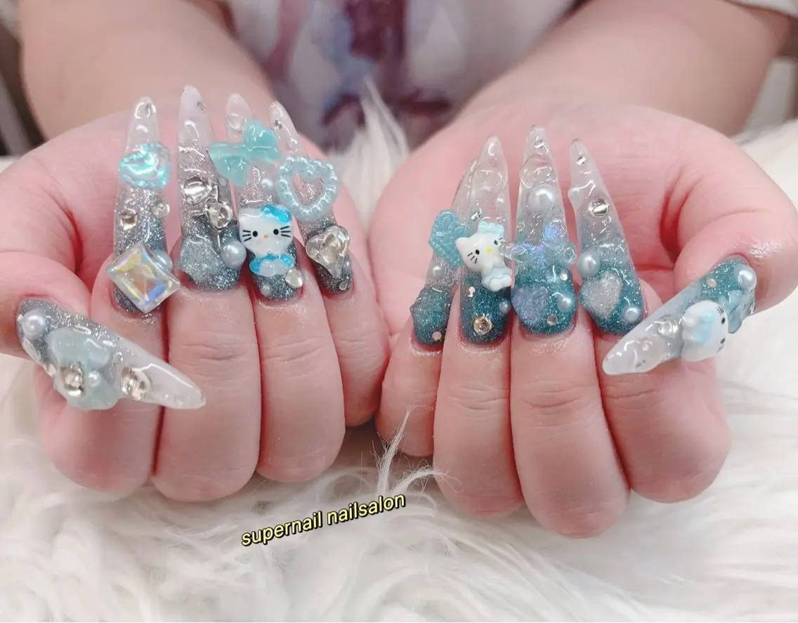 🎀チップ長さ出し持ち込みデザイン【ゴテゴテ10本ok】¥13980🎀の写真