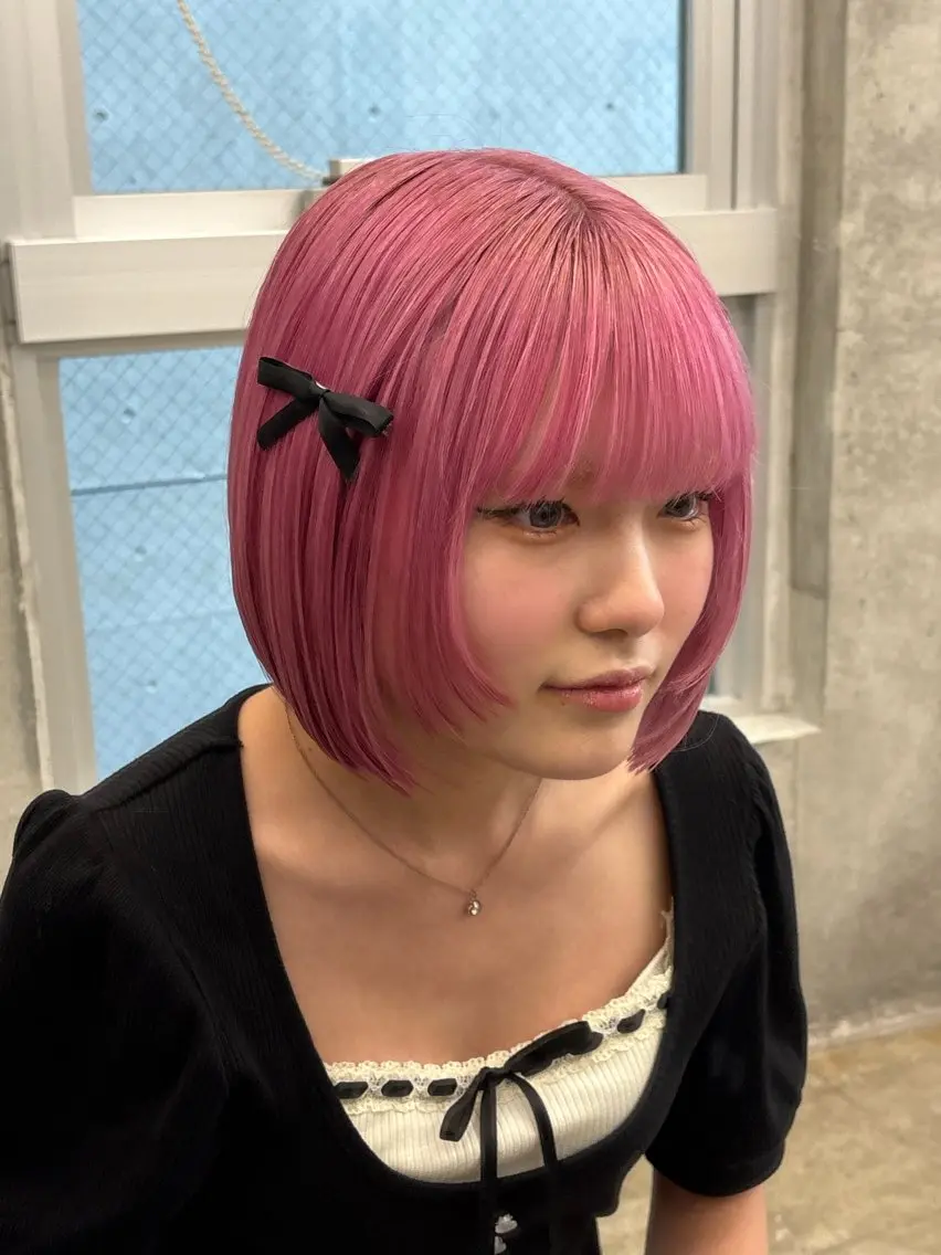 ロング カラー ブリーチ カット ヘアカラー トリートメント トレンドカラー🥣／ ヘアアレンジ✩.*˚のヘアスタイル