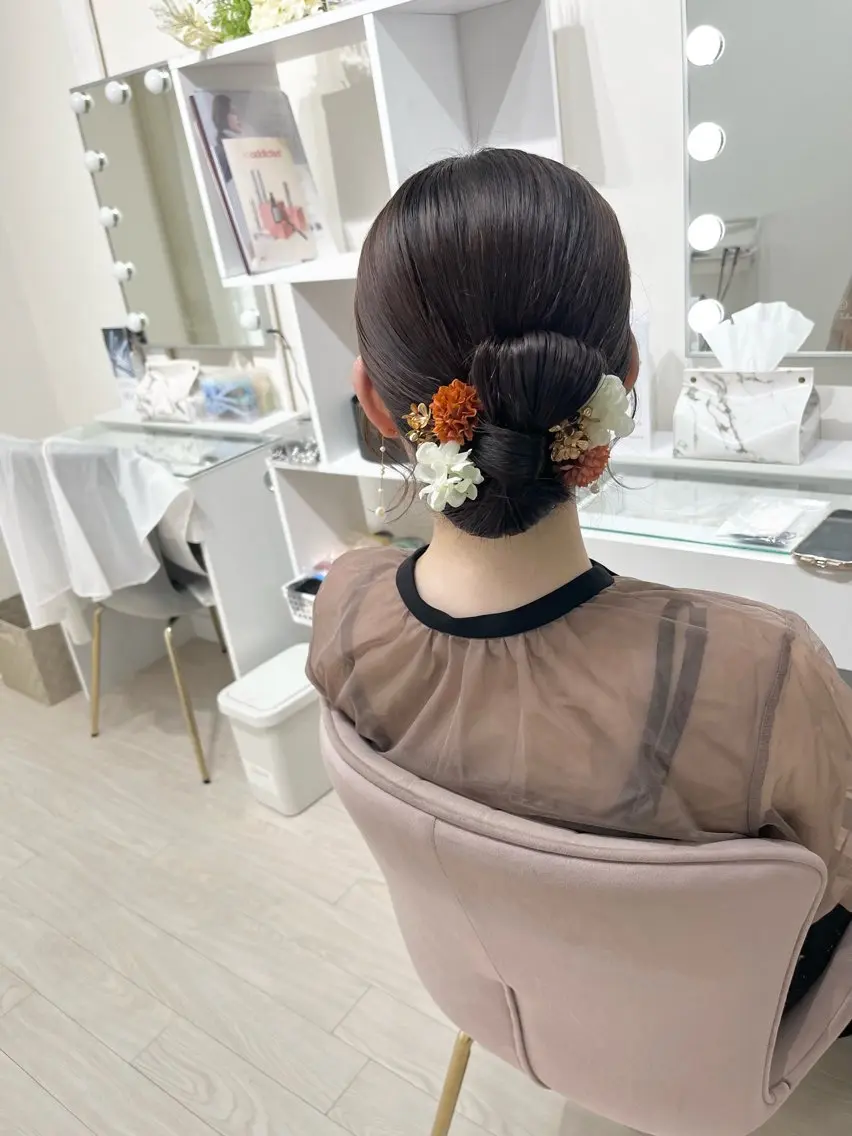 ミディアム ヘアアレンジ ヘアセット ヘアセットサロン /上坪愛美のヘアスタイル